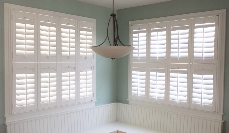 San Diego plantation shutters in booth